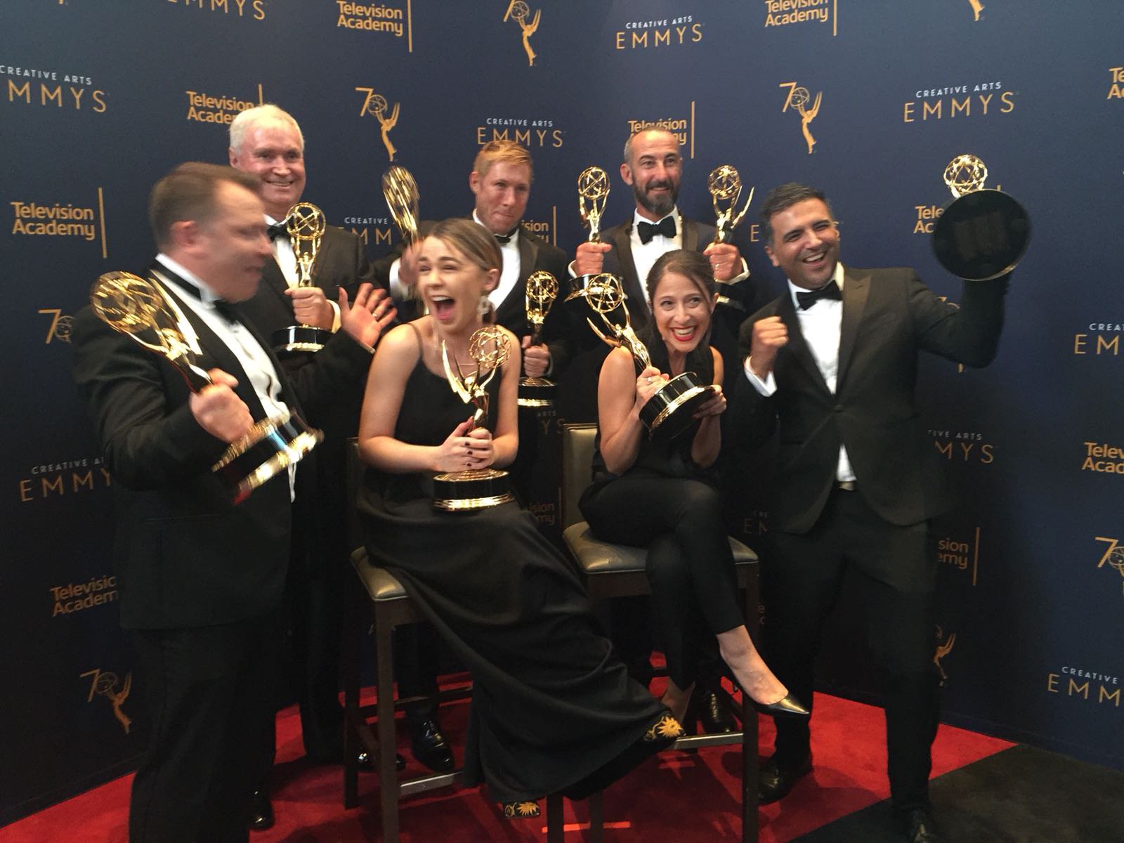 Freefolk team collects emmy 