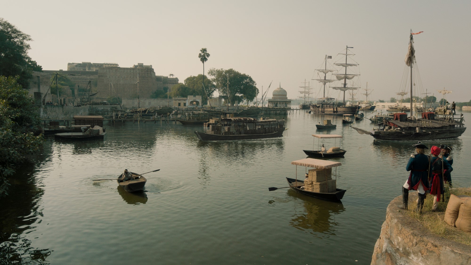 Vine FX, VFX shots for ITV's Beecham House after. Gurinder Chadha’s Beecham House, ITV’s new Indian drama set in 1795. Vine FX founder Michael Illingworth assisted during development and supervised the team of artist, creating set-extensions, matte paintings and period assets.
